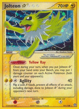 Image of Jolteon Star 101  - Holofoil Power Keepers - Ultra Rare