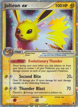 Image of Jolteon ex 109  - Holofoil Delta Species - Ultra Rare