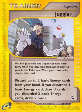 Image of Juggler 126/147  - Reverse Holofoil Aquapolis - Uncommon