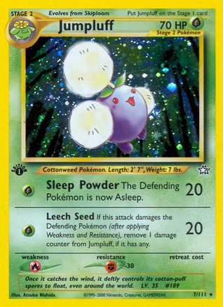 Image of Jumpluff 007/111  - Unlimited Holofoil Neo Genesis - Holo Rare