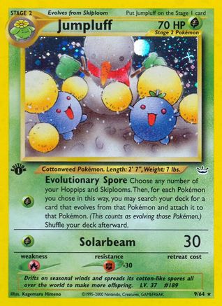 Image of Jumpluff 009/64  - Unlimited Holofoil Neo Revelation - Holo Rare
