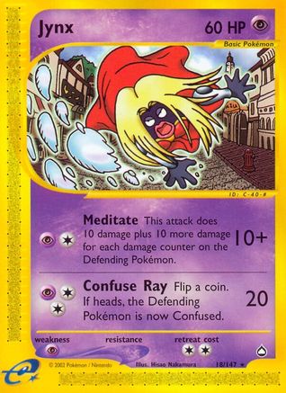 Image of Jynx 018  - Reverse Holofoil Aquapolis - Rare