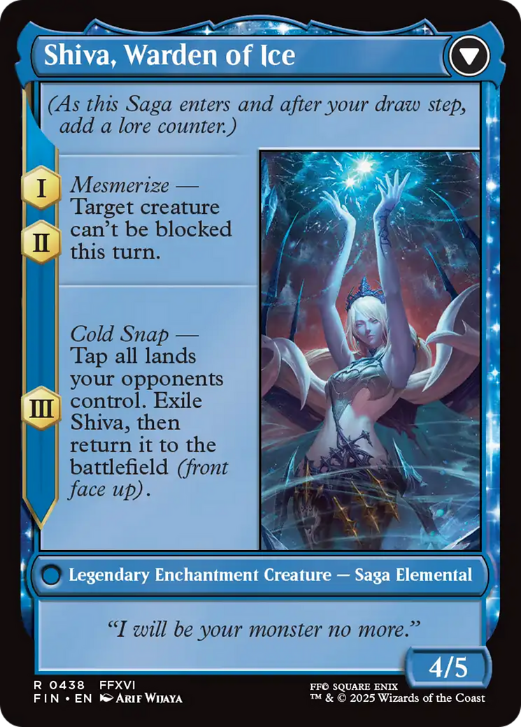 Image of Jill, Shiva's Dominant (Extended Art) (FIN-438) - FINAL FANTASY: (enchantment, Extended Art) Foil