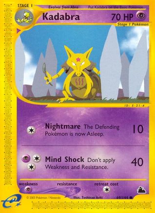 Image of Kadabra 069  - Reverse Holofoil Skyridge - Common