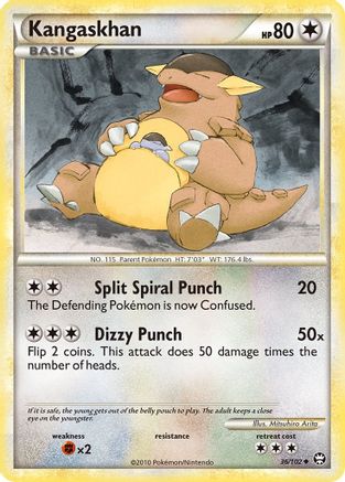 Image of Kangaskhan 036  - Reverse Holofoil Triumphant - Uncommon