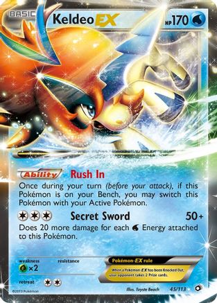 Image of Keldeo EX 045/113  - Holofoil Legendary Treasures - Ultra Rare