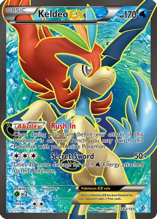 Image of Keldeo EX (142 Full Art) 142  - Holofoil Boundaries Crossed - Ultra Rare