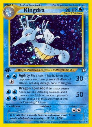 Image of Kingdra 008/111  - Unlimited Holofoil Neo Genesis - Holo Rare
