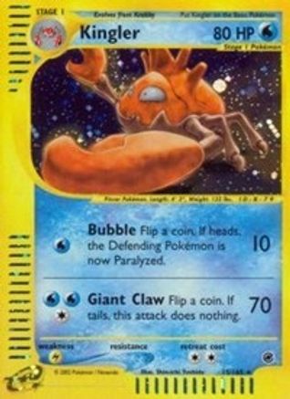 Image of Kingler (15) 015  - Reverse Holofoil Expedition - Holo Rare