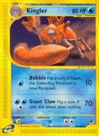 Image of Kingler (50) 050  - Reverse Holofoil Expedition - Rare