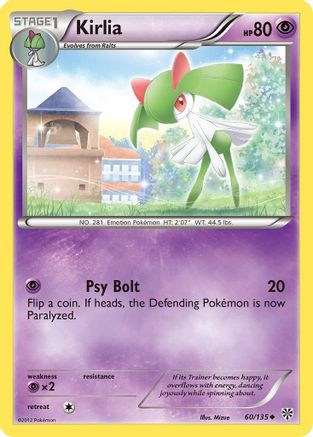 Image of Kirlia 060  - Reverse Holofoil Plasma Storm - Uncommon