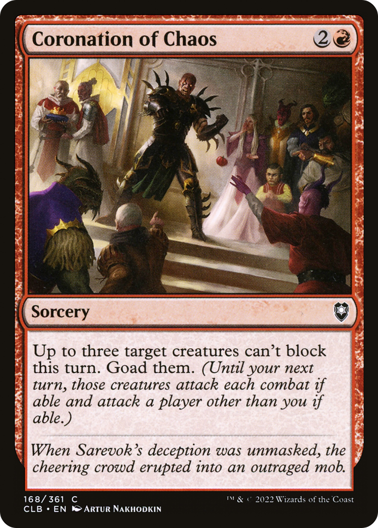 Image of Coronation of Chaos (CLB-168) - Commander Legends: Battle for Baldur's Gate Foil