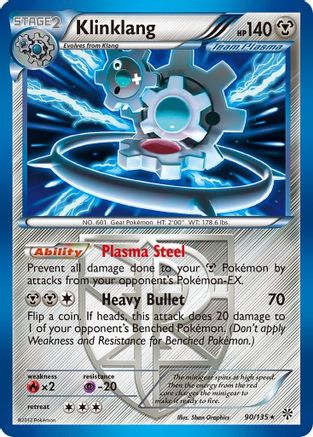 Image of Klinklang (Team Plasma) 090  - Holofoil Plasma Storm - Holo Rare