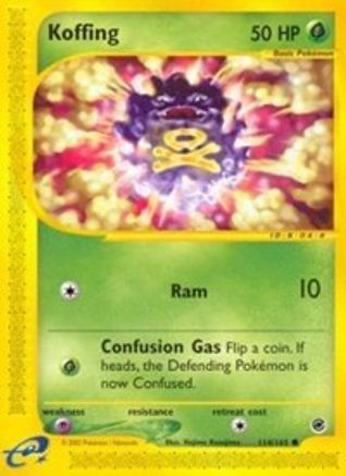 Image of Koffing 114/165  - Reverse Holofoil Expedition - Common