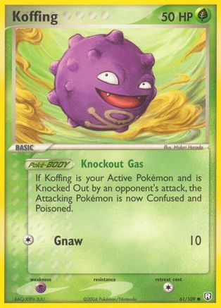 Image of Koffing 061/109  - Reverse Holofoil Team Rocket Returns - Common