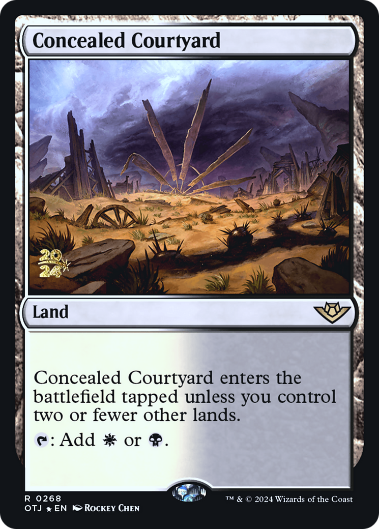 Image of Concealed Courtyard (OTJ) (PRE-268) - Outlaws of Thunder Junction Promos Foil