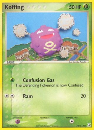 Image of Koffing 072/113  - Reverse Holofoil Delta Species - Common