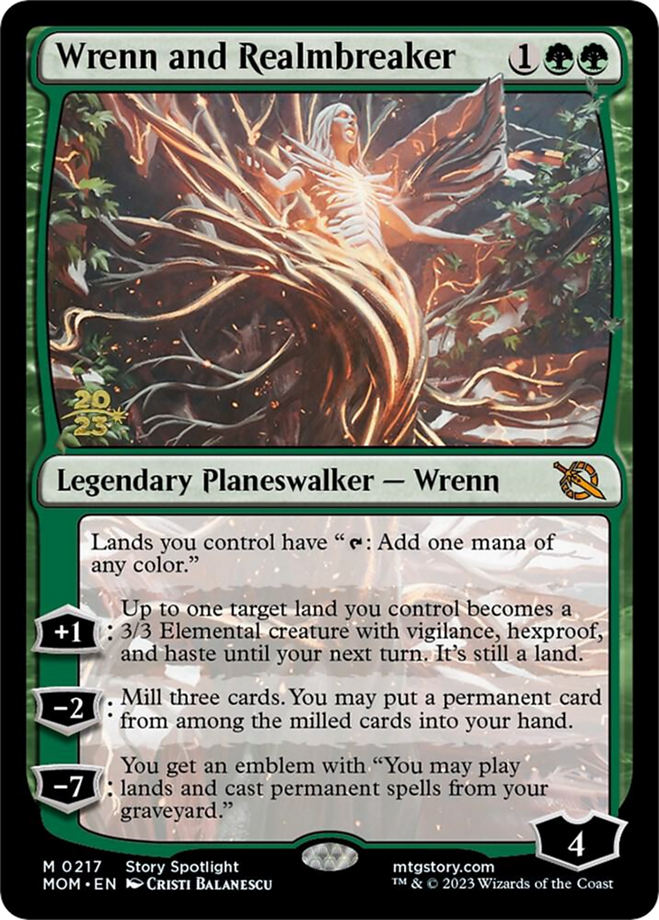 Image of Wrenn and Realmbreaker (PRE-217) - March of the Machine Promos Foil
