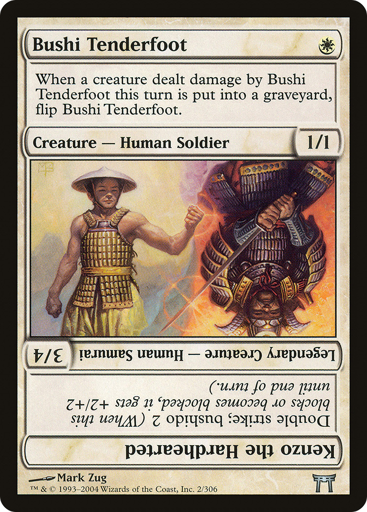 Image of Bushi Tenderfoot // Kenzo the Hardhearted (CHK-002) - Champions of Kamigawa Foil