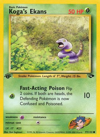 Image of Koga's Ekans 077/132  - 1st Edition Gym Challenge - Common