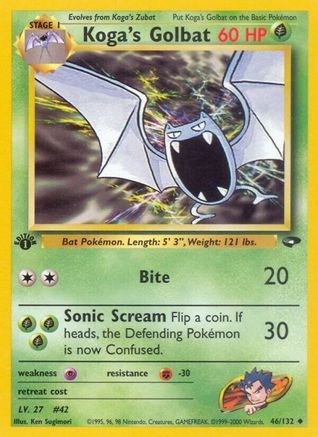 Image of Koga's Golbat 046/132  - 1st Edition Gym Challenge - Uncommon