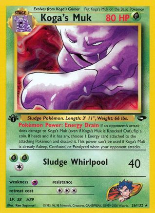 Image of Koga's Muk 026/132  - Unlimited Gym Challenge - Rare