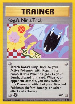 Image of Koga's Ninja Trick 115/132  - 1st Edition Gym Challenge - Uncommon