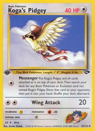 Image of Koga's Pidgey (49) 049/132  - Unlimited Gym Challenge - Uncommon