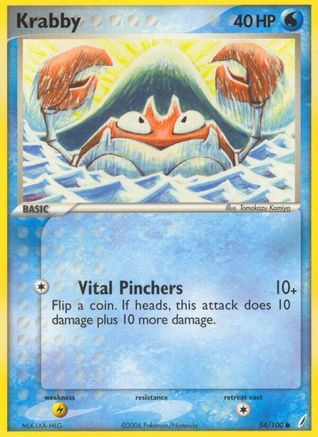 Image of Krabby 054/100  Crystal Guardians - Common