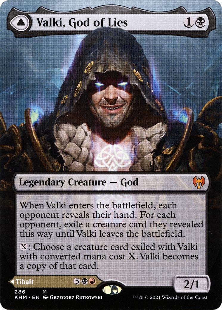 Image of Valki, God of Lies (Borderless) (KHM-286) - Kaldheim (Borderless)