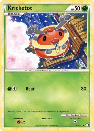Image of Kricketot 065/102  - Reverse Holofoil Triumphant - Common