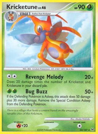Image of Kricketune 032  - Reverse Holofoil Platinum - Rare