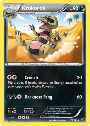 Image of Krokorok 070  - Reverse Holofoil XY Base Set - Uncommon
