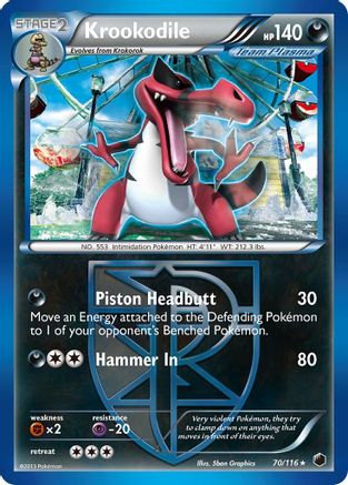 Image of Krookodile (Team Plasma) 070  Plasma Freeze - Rare