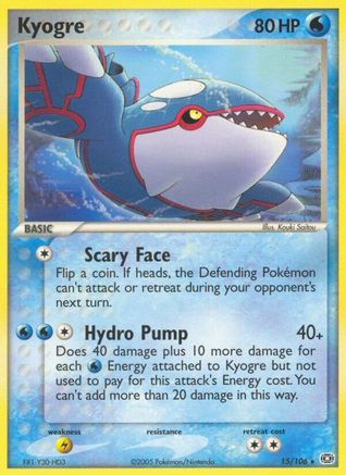Image of Kyogre 015/106  Emerald - Rare