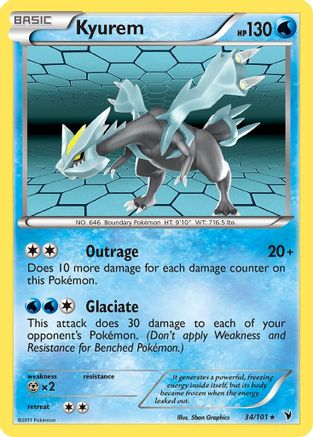 Image of Kyurem 034  - Reverse Holofoil Noble Victories - Holo Rare