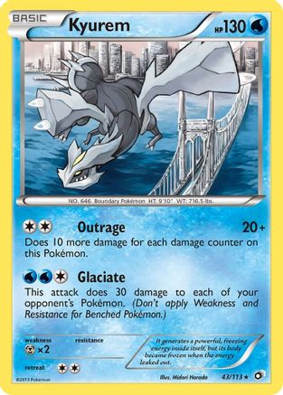 Image of Kyurem 043/113  - Reverse Holofoil Legendary Treasures - Holo Rare