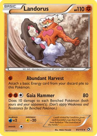 Image of Landorus 085  - Reverse Holofoil Legendary Treasures - Holo Rare