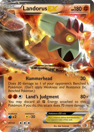 Image of Landorus EX 089  - Holofoil Boundaries Crossed - Ultra Rare