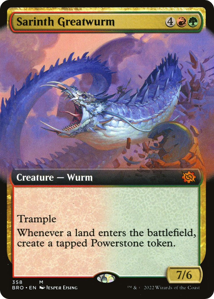 Image of Sarinth Greatwurm (Extended Art) (BRO-358) - The Brothers' War: (Extended Art) Foil