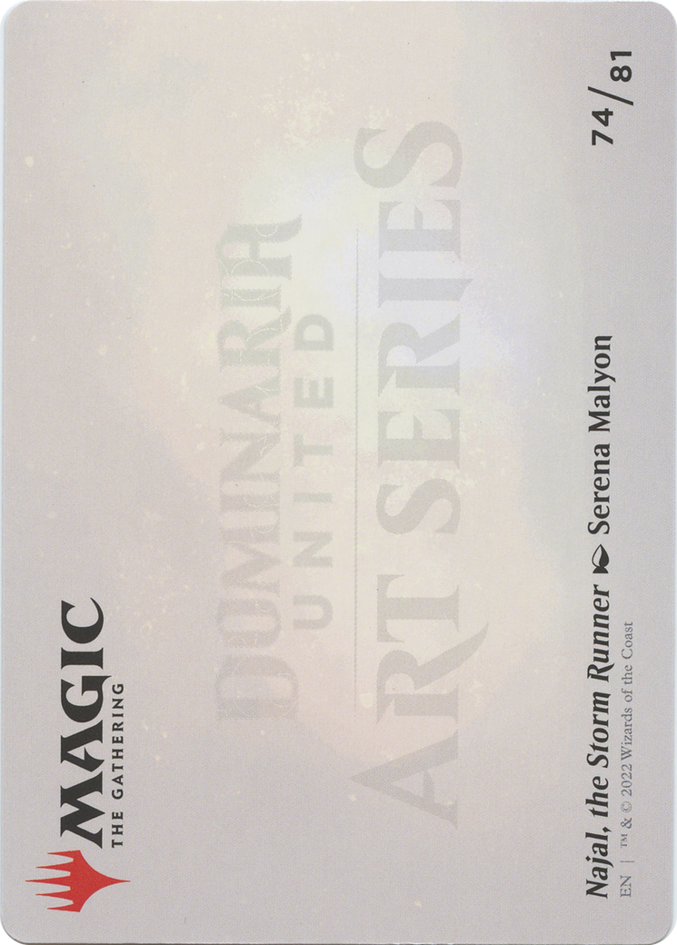 Image of Najal, the Storm Runner // Najal, the Storm Runner (ADMU-074) - Dominaria United Art Series (Borderless)