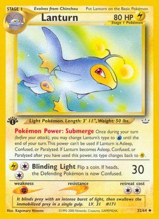 Image of Lanturn 032/64  - 1st Edition Neo Revelation - Uncommon
