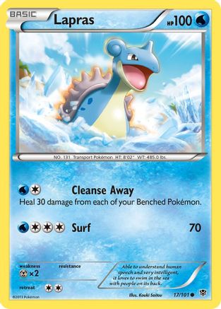 Image of Lapras 017/101  - Reverse Holofoil Plasma Blast - Common