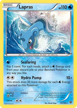Image of Lapras 035/146  - Reverse Holofoil XY Base Set - Holo Rare
