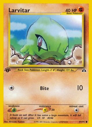 Image of Larvitar 057/75  - 1st Edition Neo Discovery - Common