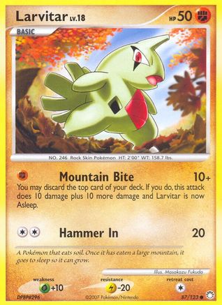 Image of Larvitar 087  Mysterious Treasures - Common