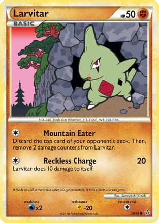 Image of Larvitar (50) 050/95  - Reverse Holofoil Unleashed - Common