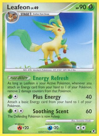 Image of Leafeon 045/111  - Reverse Holofoil Rising Rivals - Uncommon