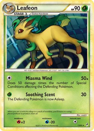 Image of Leafeon 013  - Reverse Holofoil Call of Legends - Holo Rare
