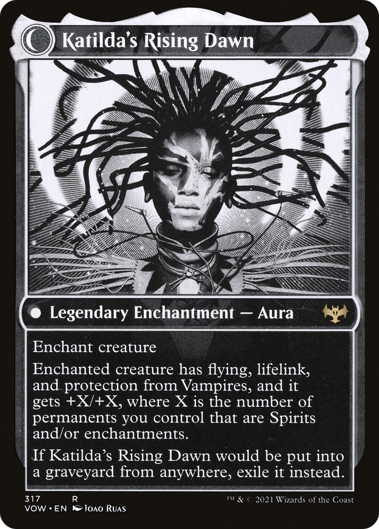 Image of Katilda, Dawnhart Martyr (Showcase) (VOW-317) - Innistrad: Crimson Vow: (Showcase, Double Faced Transform) Foil